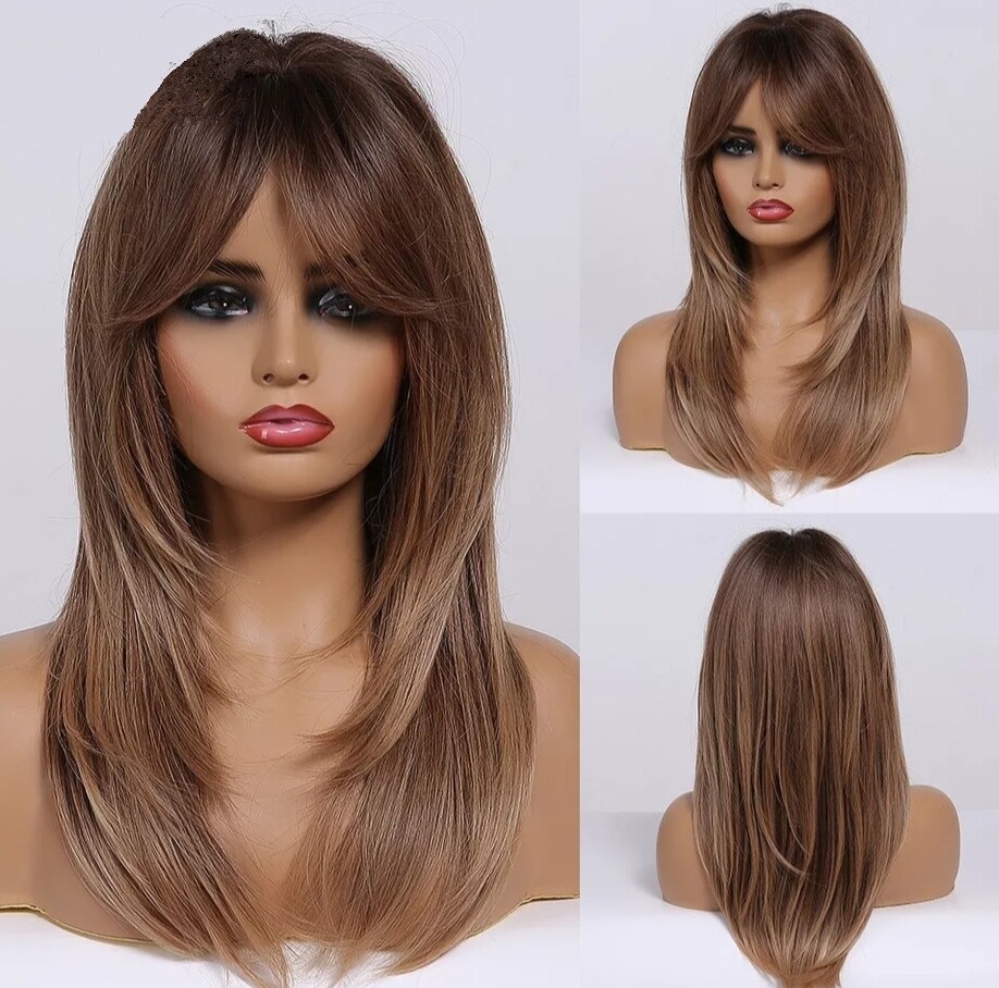Jayne Wig | Brown Caramel Balayage Layered