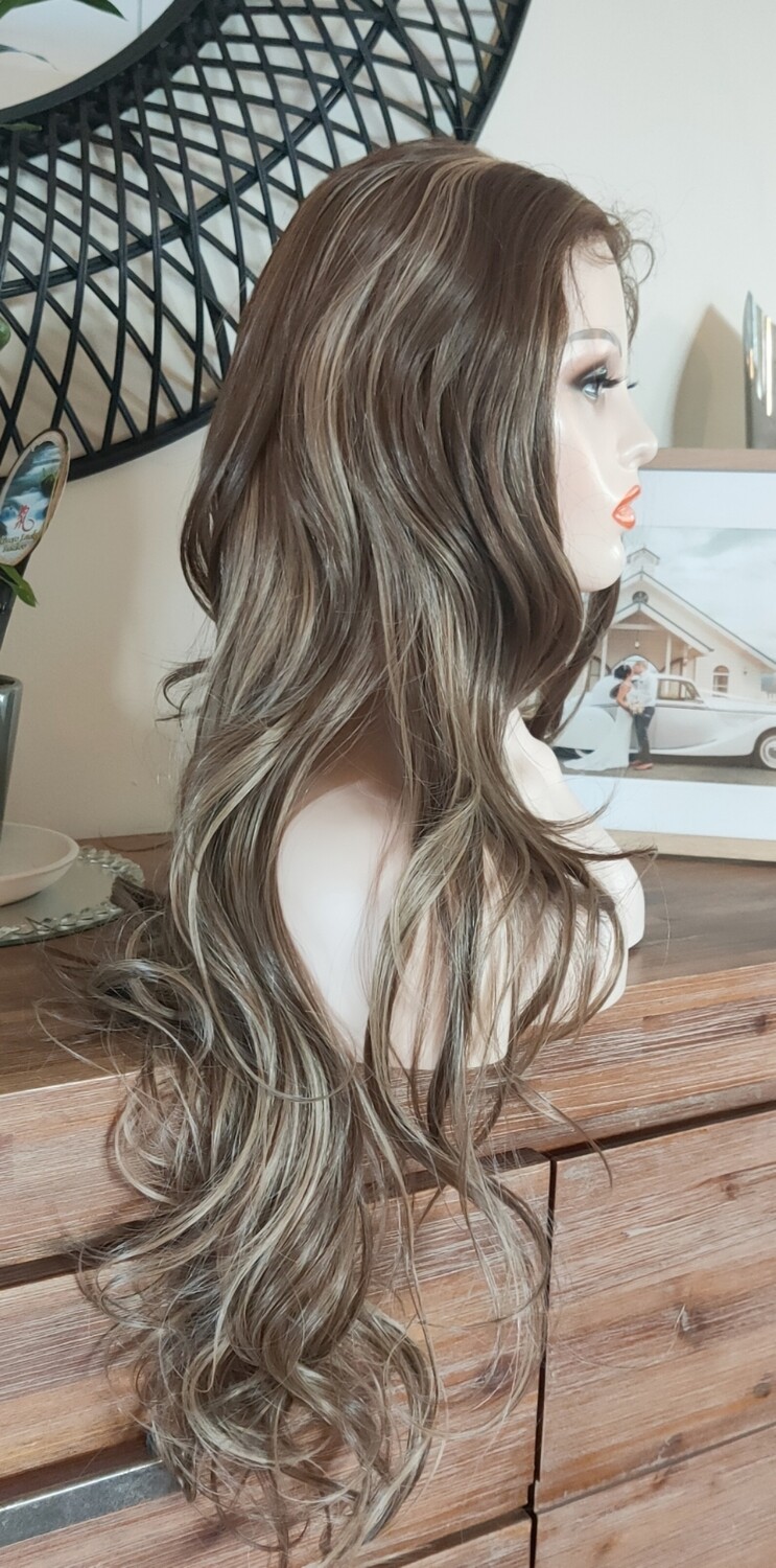 Shadee Wig | Brown Ash Highlights Lace Front