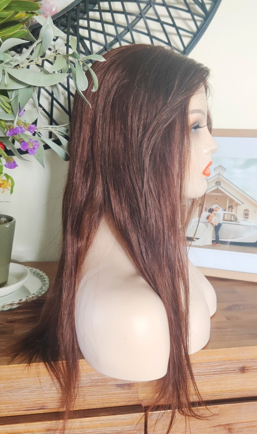 Mandy Wig | Auburn Brown Human Hair Lace Front 