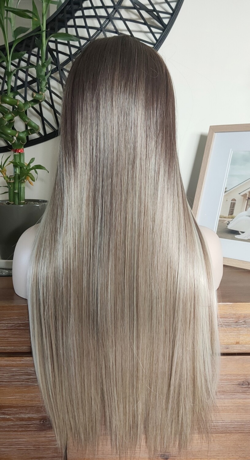 Deborah Wig | Brown to Ash Balayage Lace Front 
