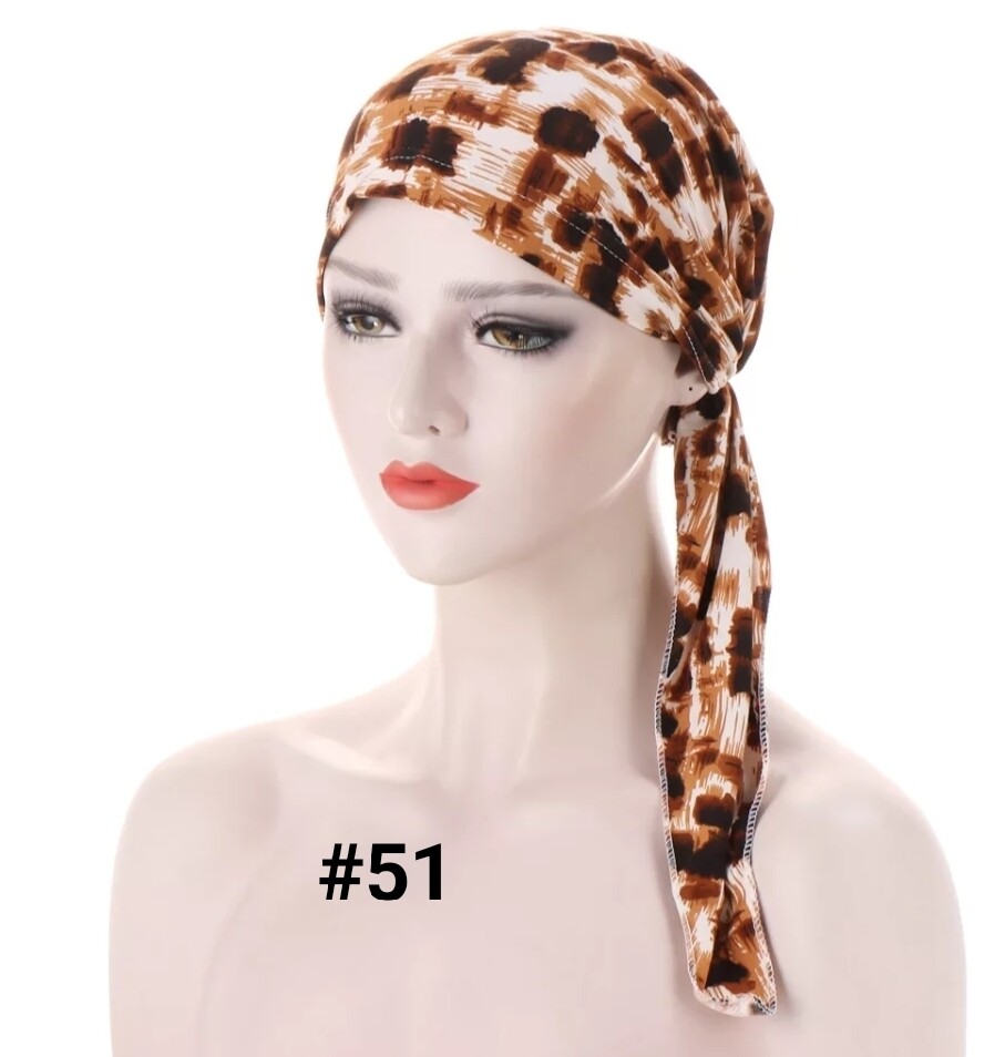 TIE BACK PRINTED TURBAN