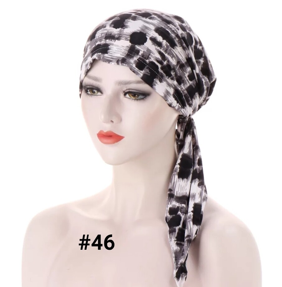 TIE BACK PRINTED TURBAN