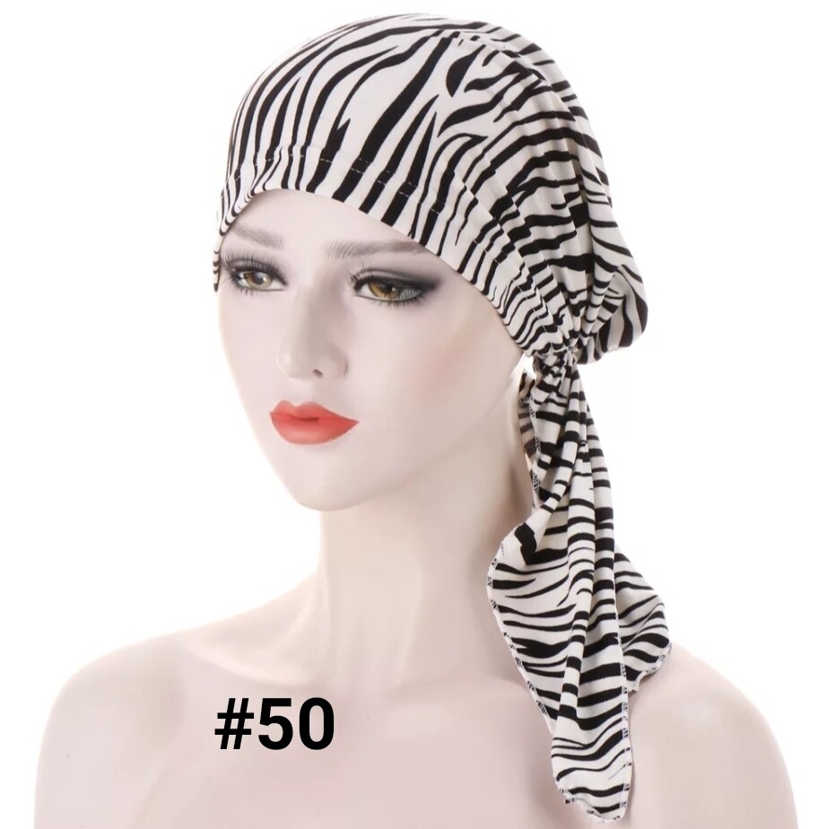 TIE BACK PRINTED TURBAN