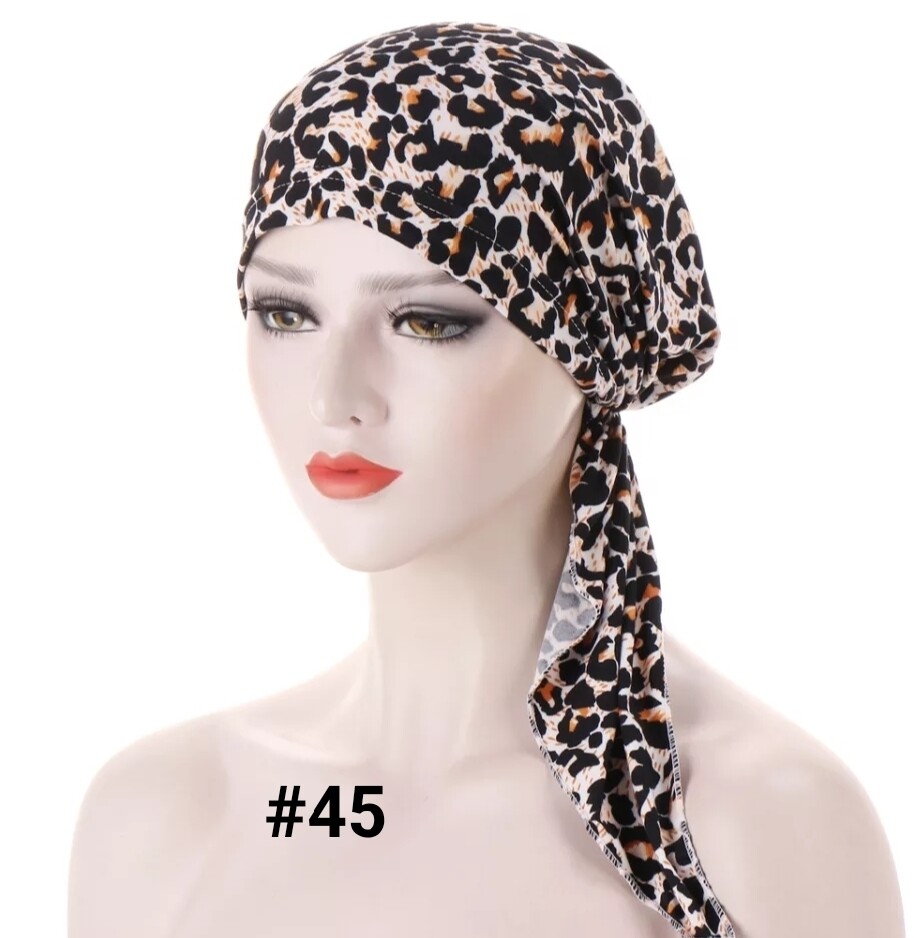 TIE BACK PRINTED TURBAN