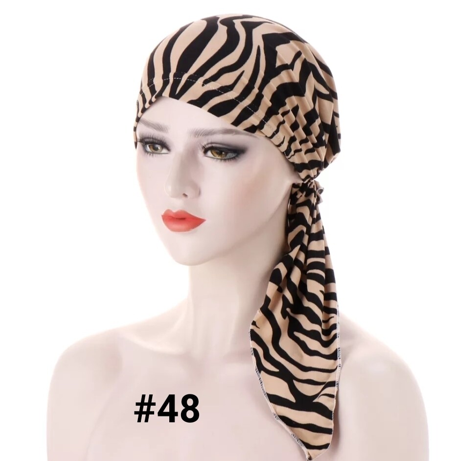 TIE BACK PRINTED TURBAN