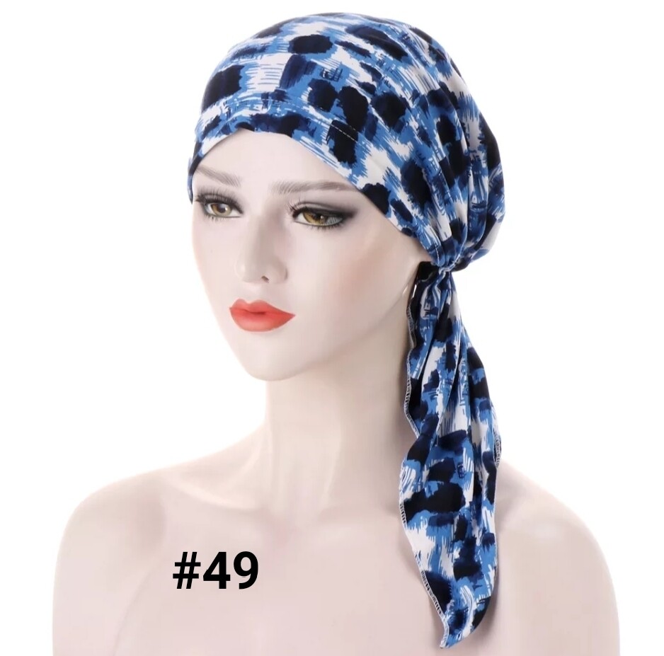 TIE BACK PRINTED TURBAN