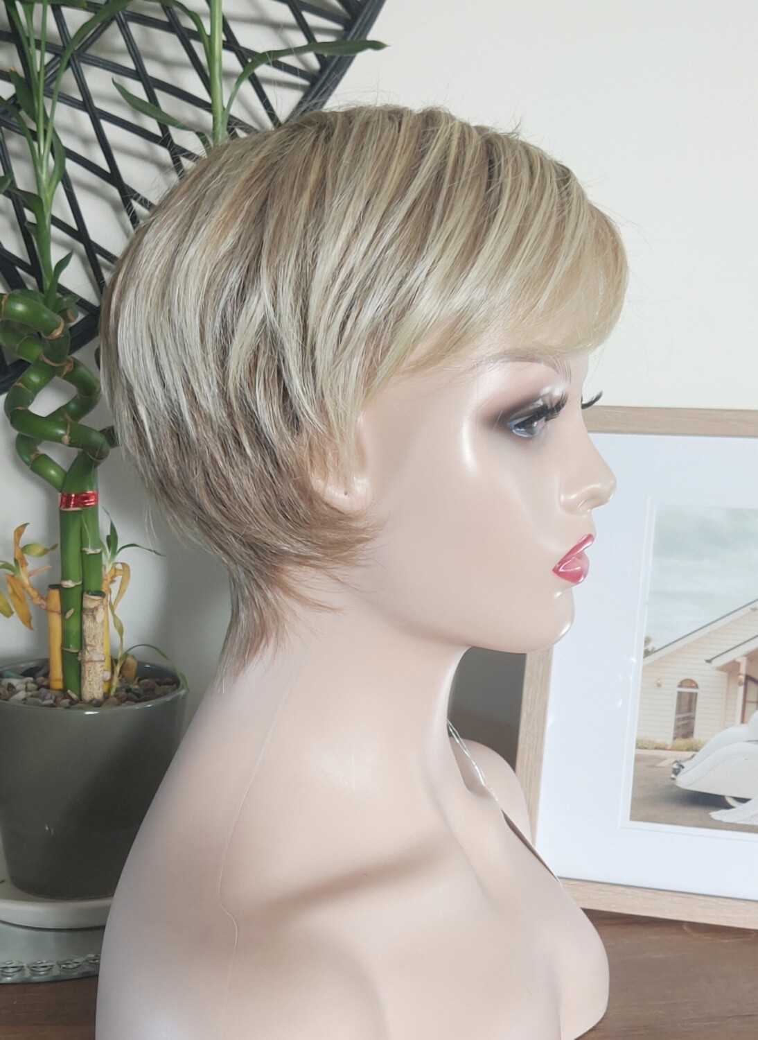 Fran Wig | Light Blonde Ombre Human Hair Blend Lace Front