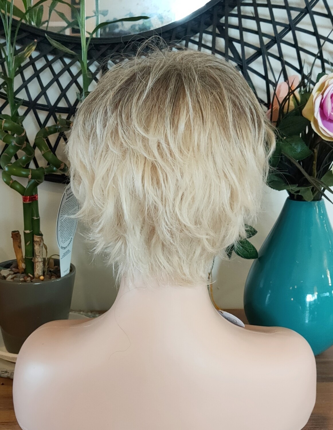 Flora Wig | Ash Blonde Grey Mix Human Hair Blend