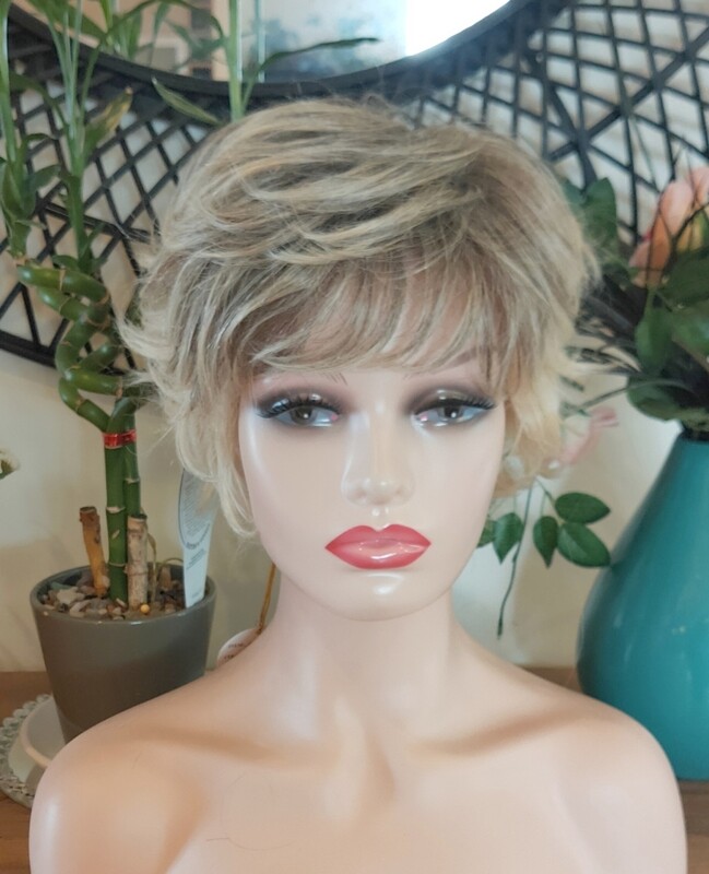 Flora Wig | Ash Blonde Grey Mix Human Hair Blend