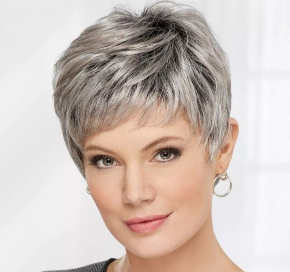 Pat Wig | Soft Pewter Human Hair Blend