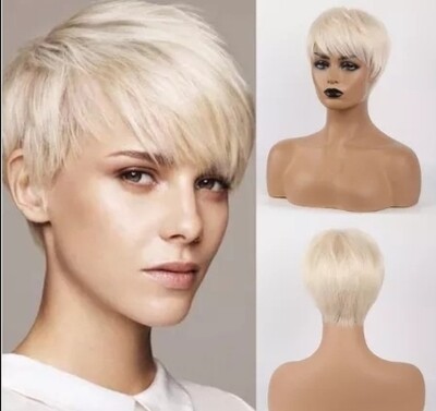 Scarlet - Wig - Platinum Blonde Human Hair Blend