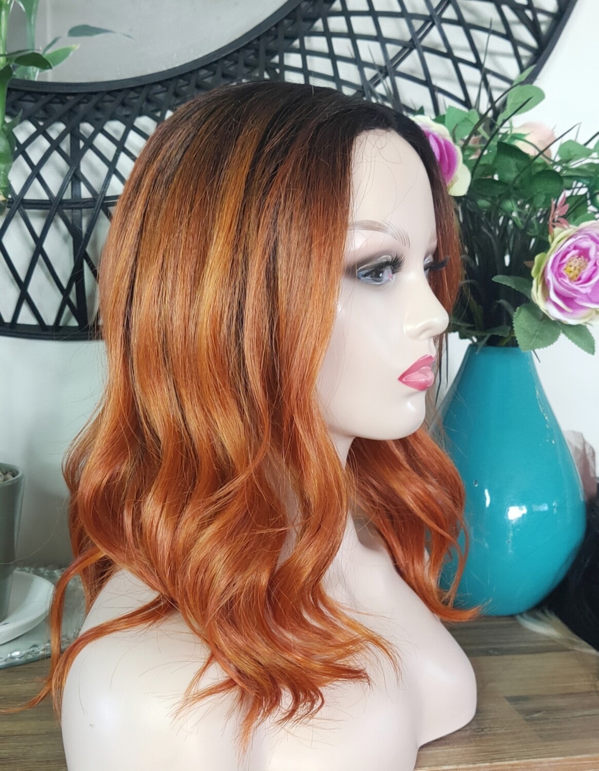 Kehlani Wig | Ginger Orange Ombre Lace Part