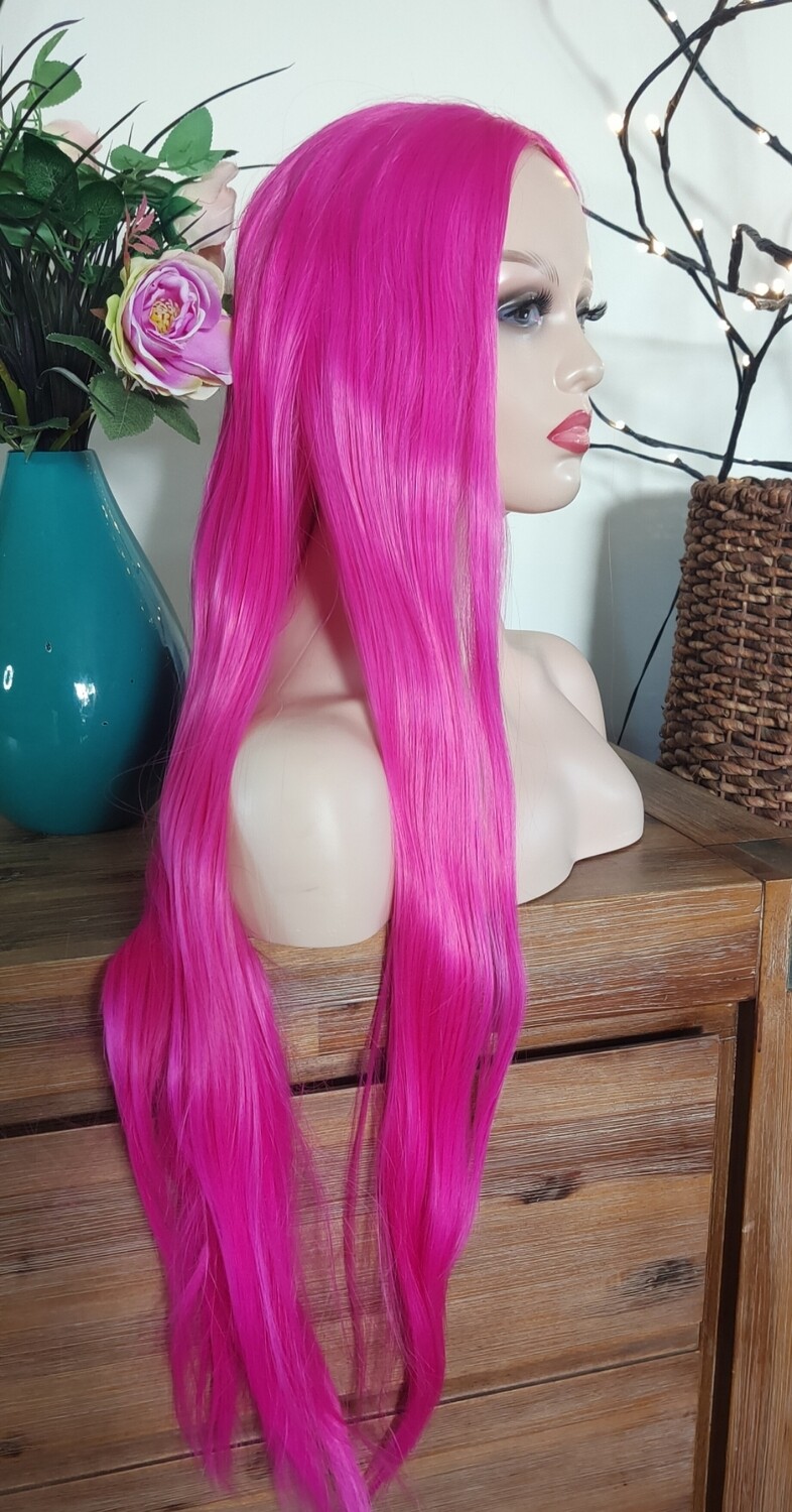 Cosplay - Wig - Hot Pink Lace Front