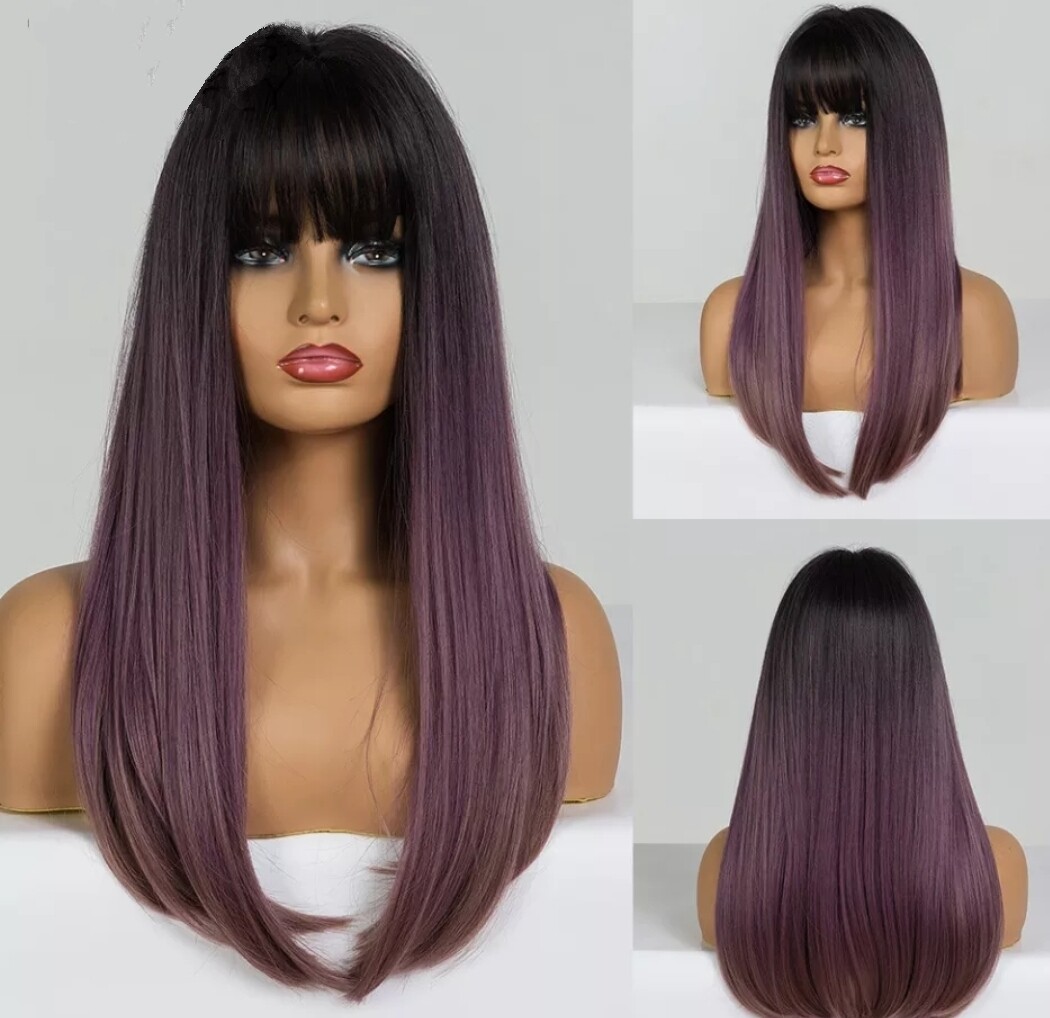 Cosplay - Wig - Purple Balayage
