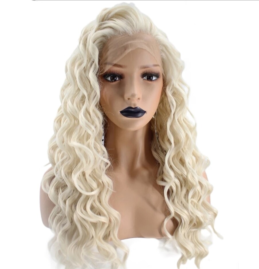 Platinum Blonde Tight Curl Lace Front Lace Front 