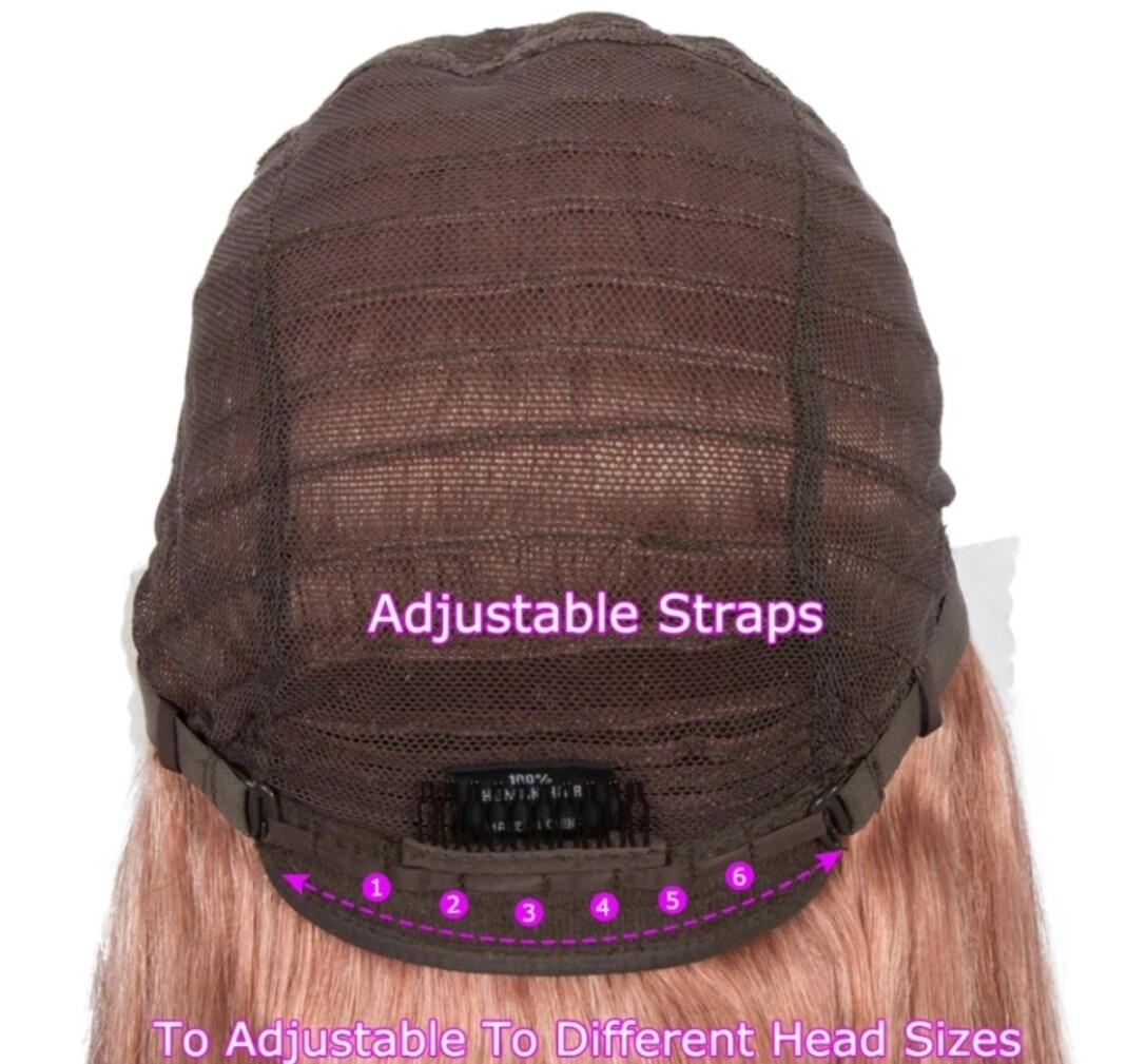 Ranita Wig | Orange Human Hair Lace Closure