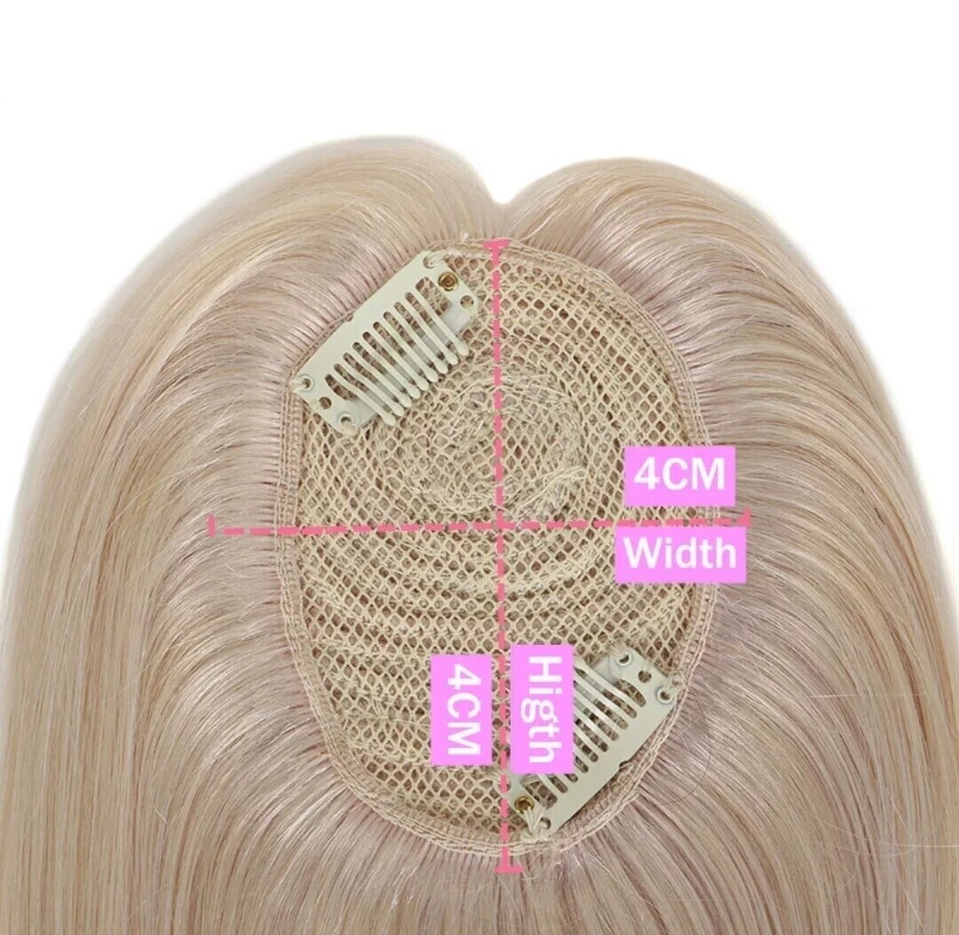 HUMAN HAIR TOPPER PU Base 4x5cm