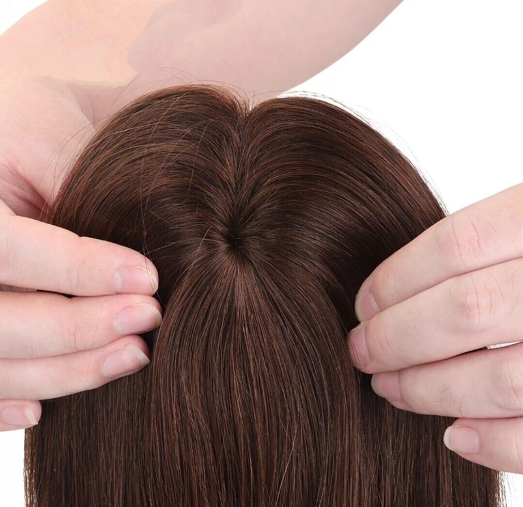 HUMAN HAIR TOPPER PU Base 4x5cm