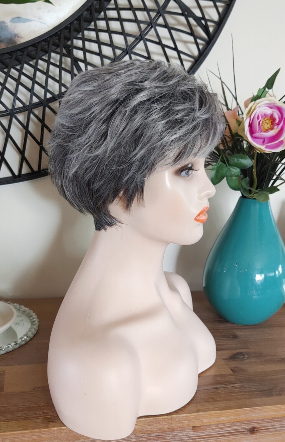 Penelope Wig | Salt and Pepper Human Hair Blend