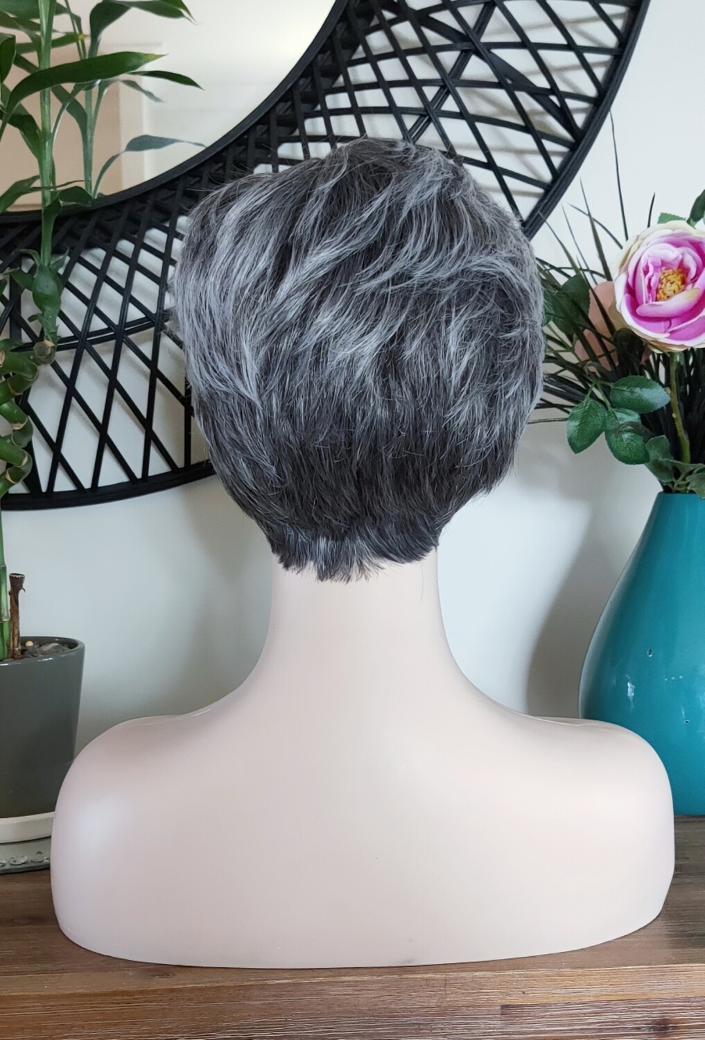 Penelope Wig | Salt and Pepper Human Hair Blend