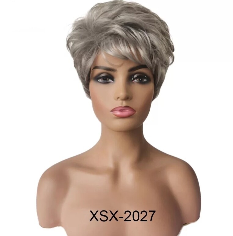 Aurora Wig | Medium Grey Human Hair Blend 