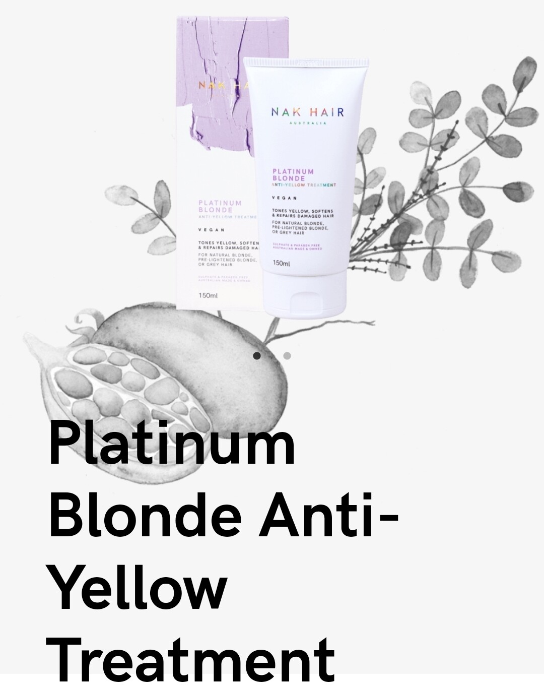 Nak Hair Platinum Blonde Anti-Yellow Treatment 150mL