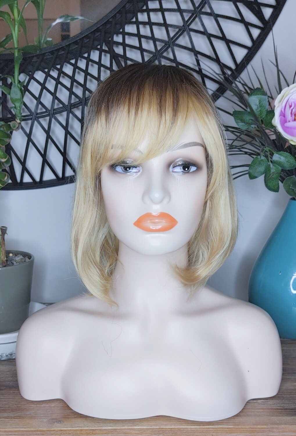 Chrissie - Wig - Golden Blonde Ombre Remy Hair Blend