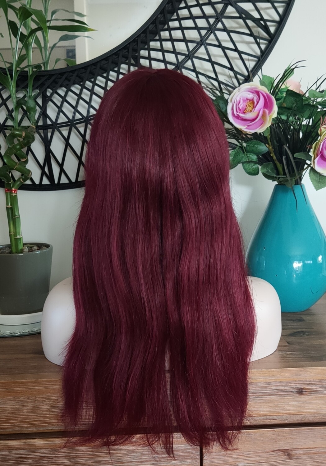 Marcy Wig | Burgundy Human Hair