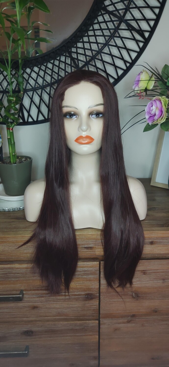 Adeline Wig | Dark Auburn Free Part Lace Front
