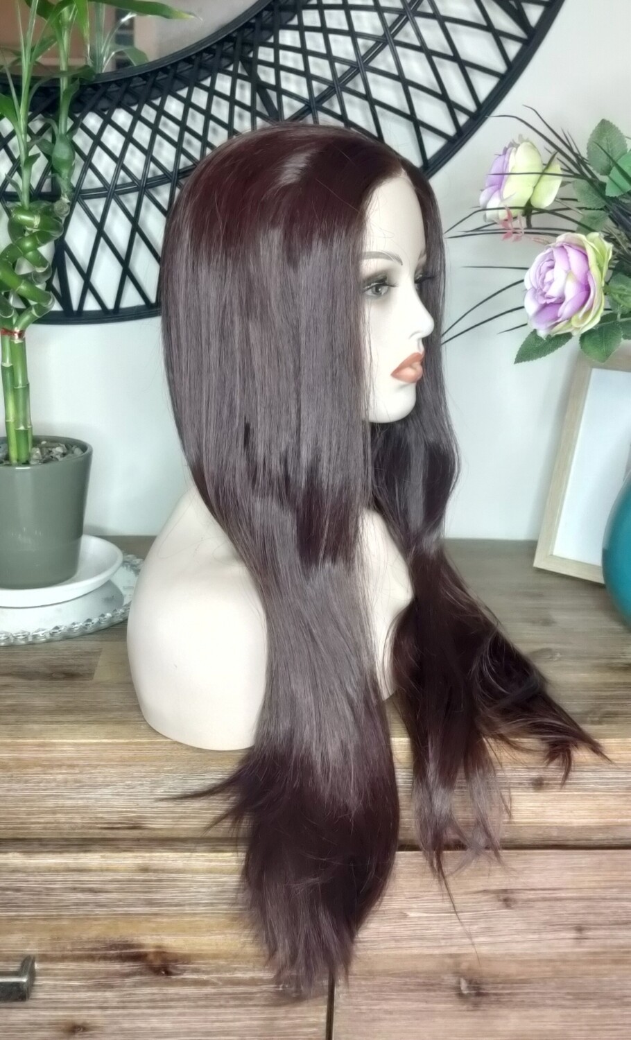Adeline Wig | Dark Auburn Free Part Lace Front