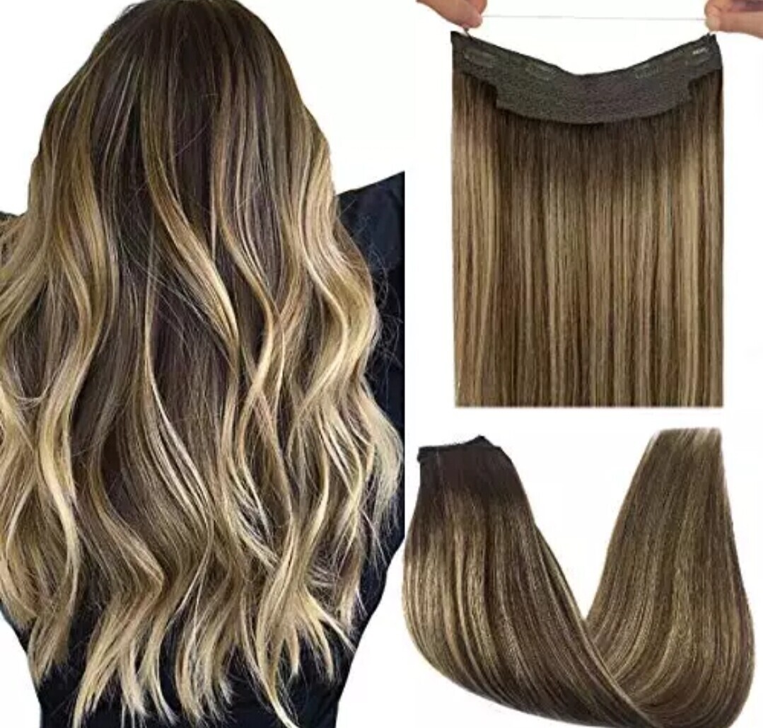 PREMIUM RUSSIAN HALO HUMAN HAIR EXTENSIONS 