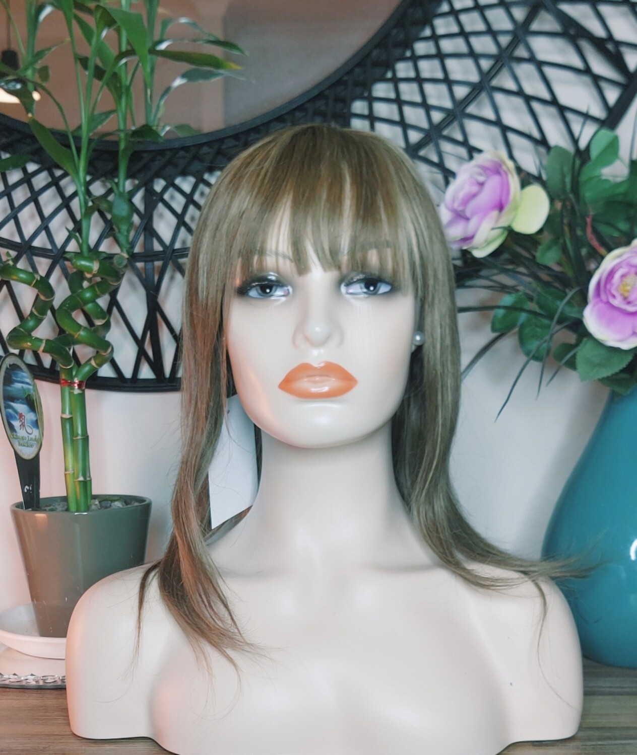 Kaela Wig | Dark Blonde with Streaks Human Hair