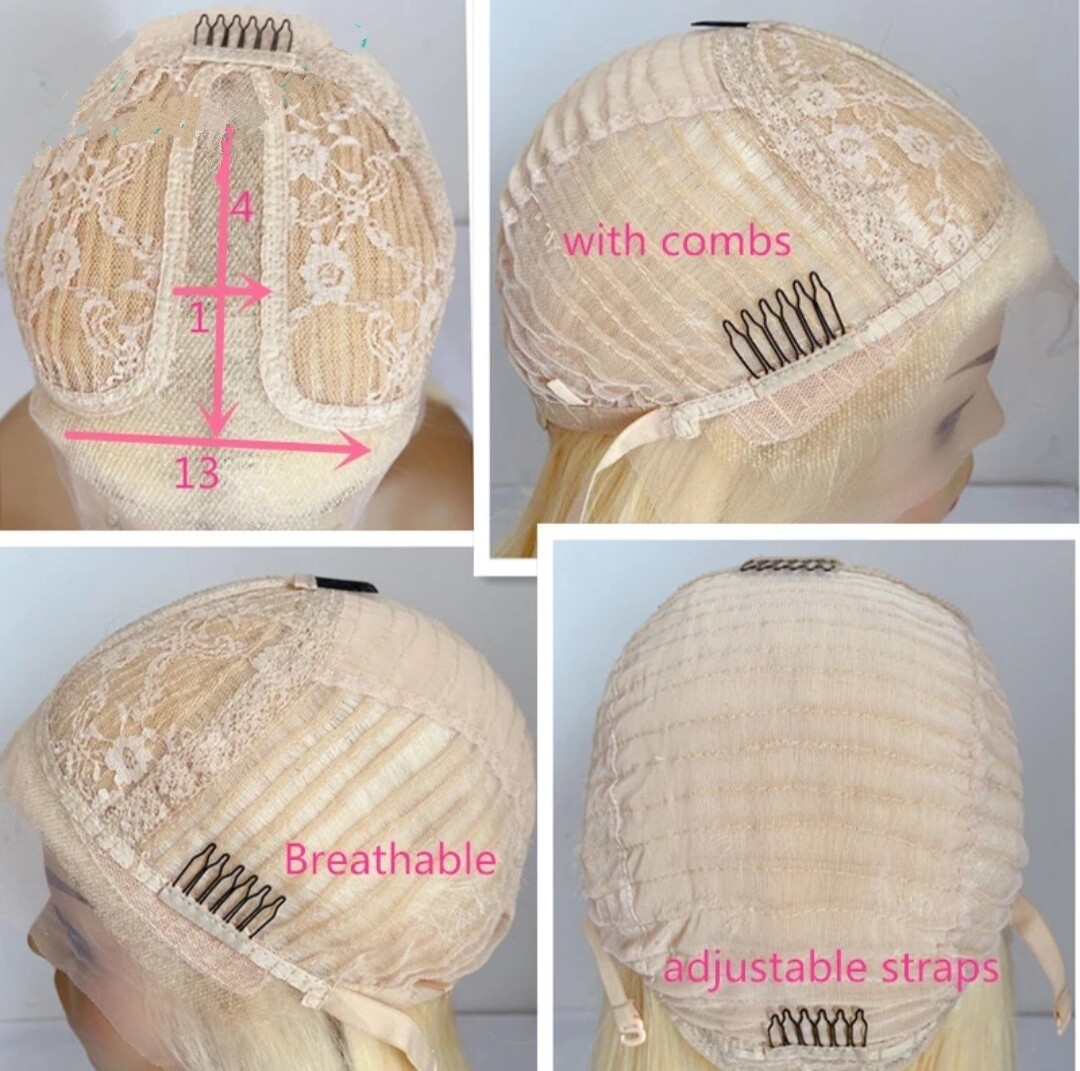 Kelly Wig | Ash Blonde Ombre Human Hair Lace Front 