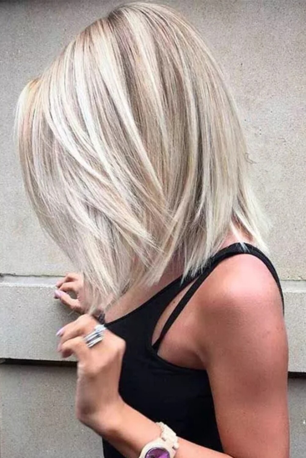 Kelly Wig | Ash Blonde Ombre Human Hair Lace Front 