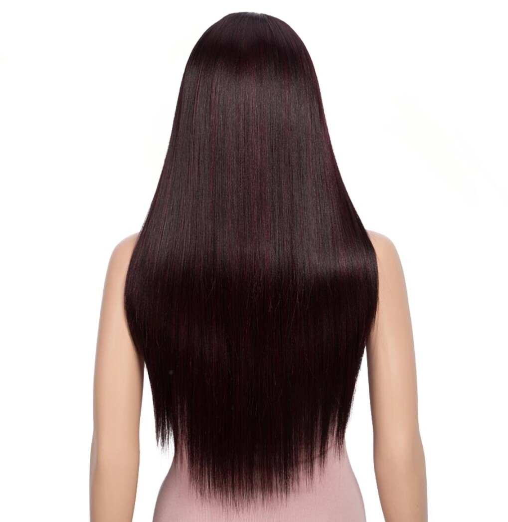 Reese Wig | Burgundy with Black Streaks Lace Front 