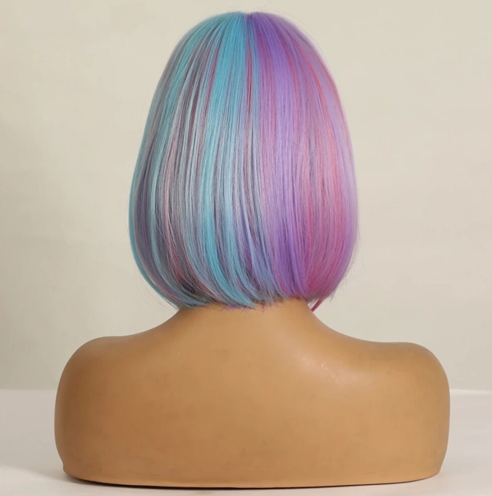 Cosplay Wig | Rainbow Bob