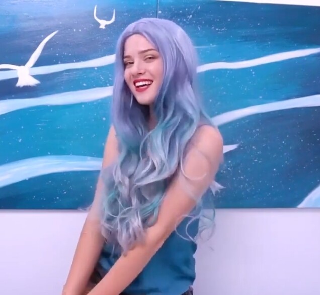 Cosplay Wig | Blue/Green/Grey Mix