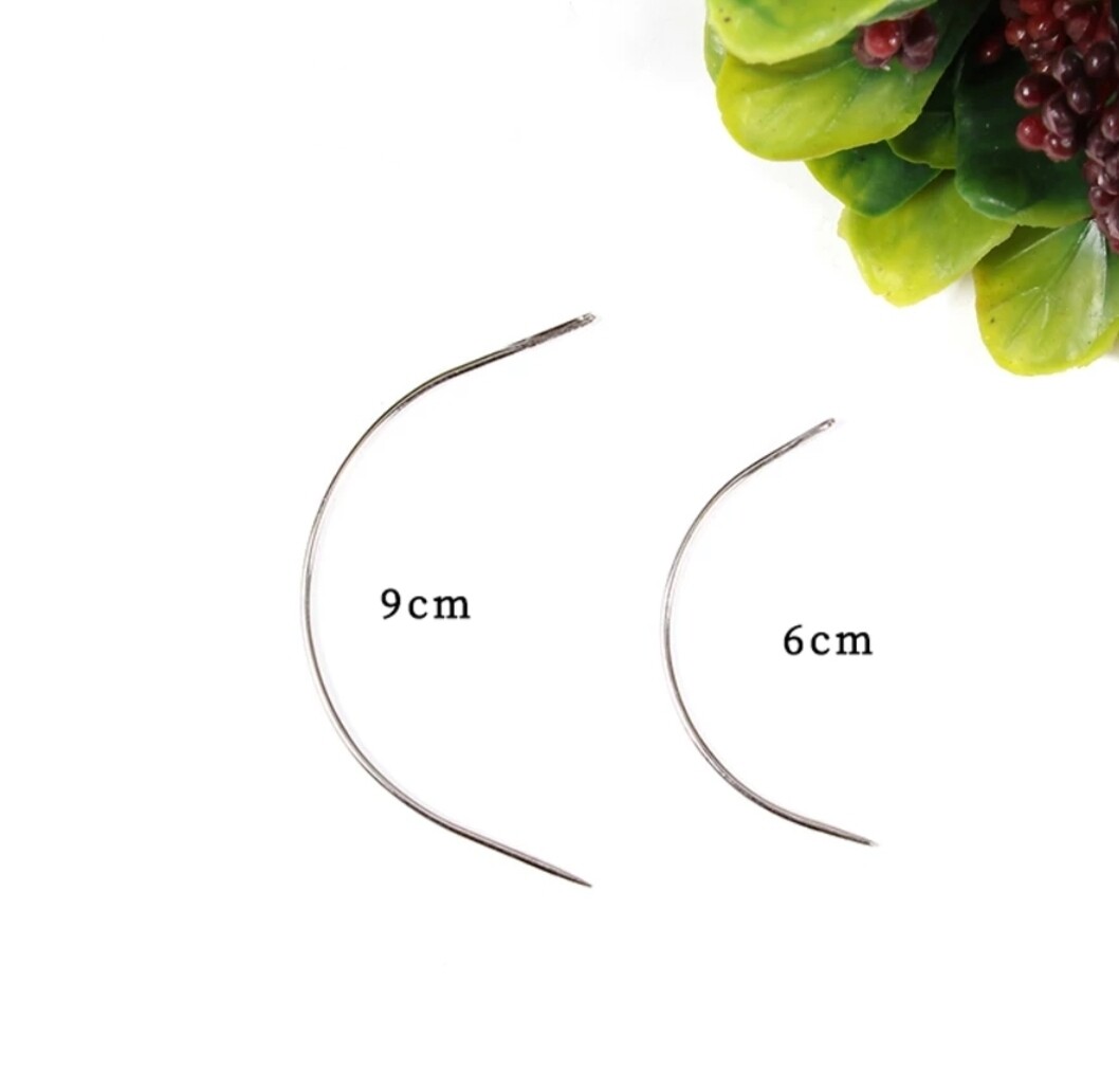 C-SHAPED WEFT HAIR EXTENSION NEEDLES 5PC PACK
