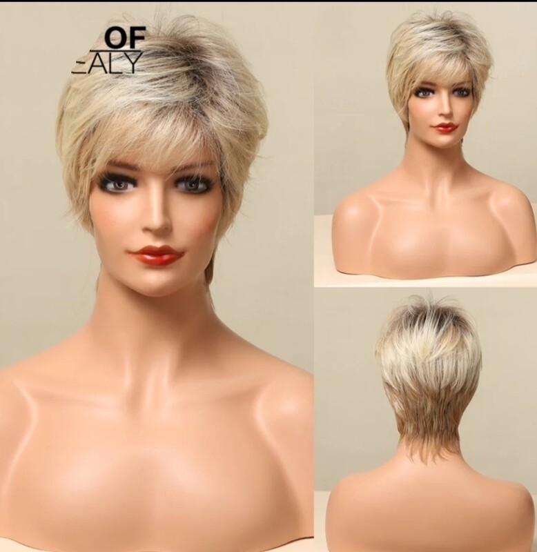 Mindi Wig | Golden Blonde Mix Human Hair Blend