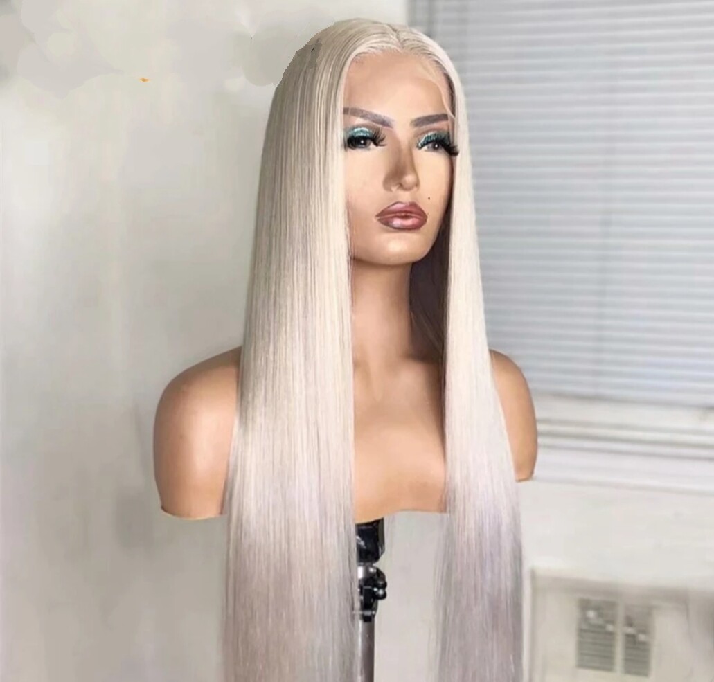 Daphne - Wig - Platinum Blonde Remy Hair Lace Front 