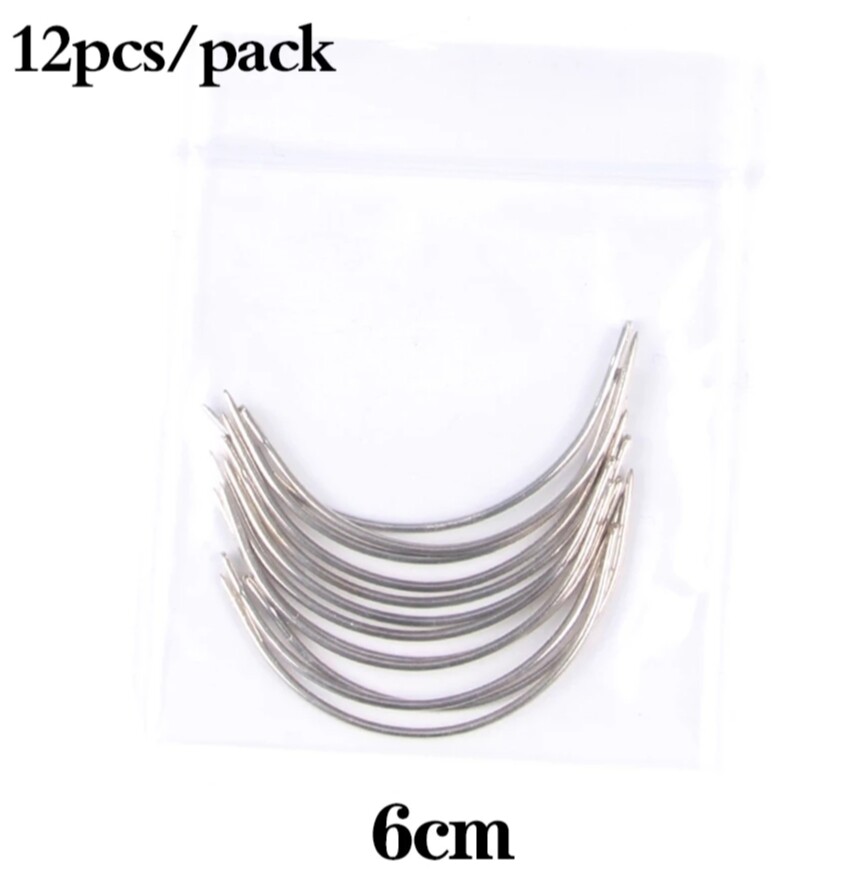 Needles Curved for Hair Extensions 10 pack