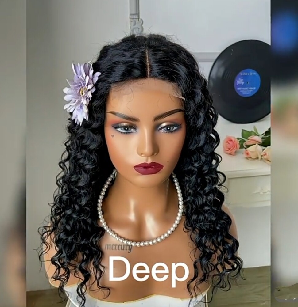 Mary Wig | Jet Black Human Hair Blend Lace Front 