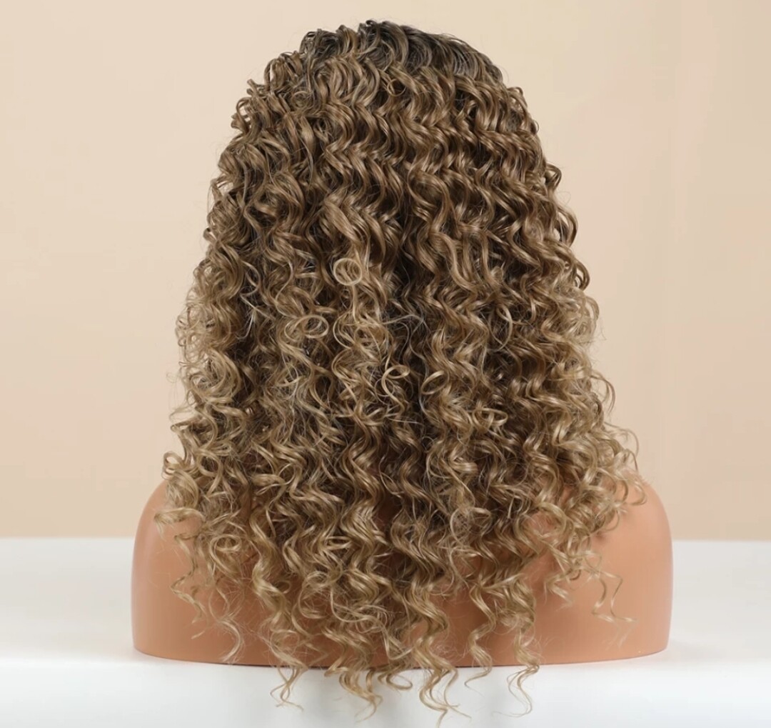 Tania Wig | Dark Blonde Balayage Curly Lace Front