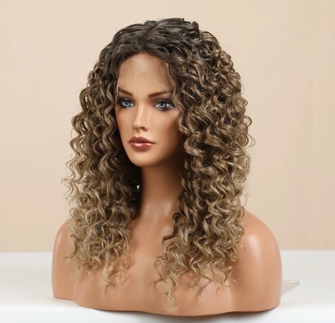 Tania Wig | Dark Blonde Balayage Curly Lace Front