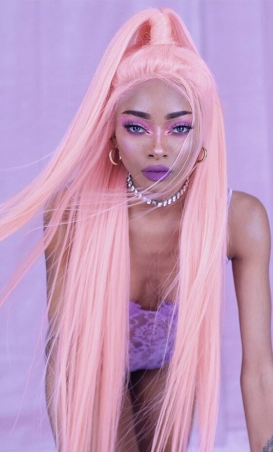 Cosplay Baby Pink U Part Lace Front