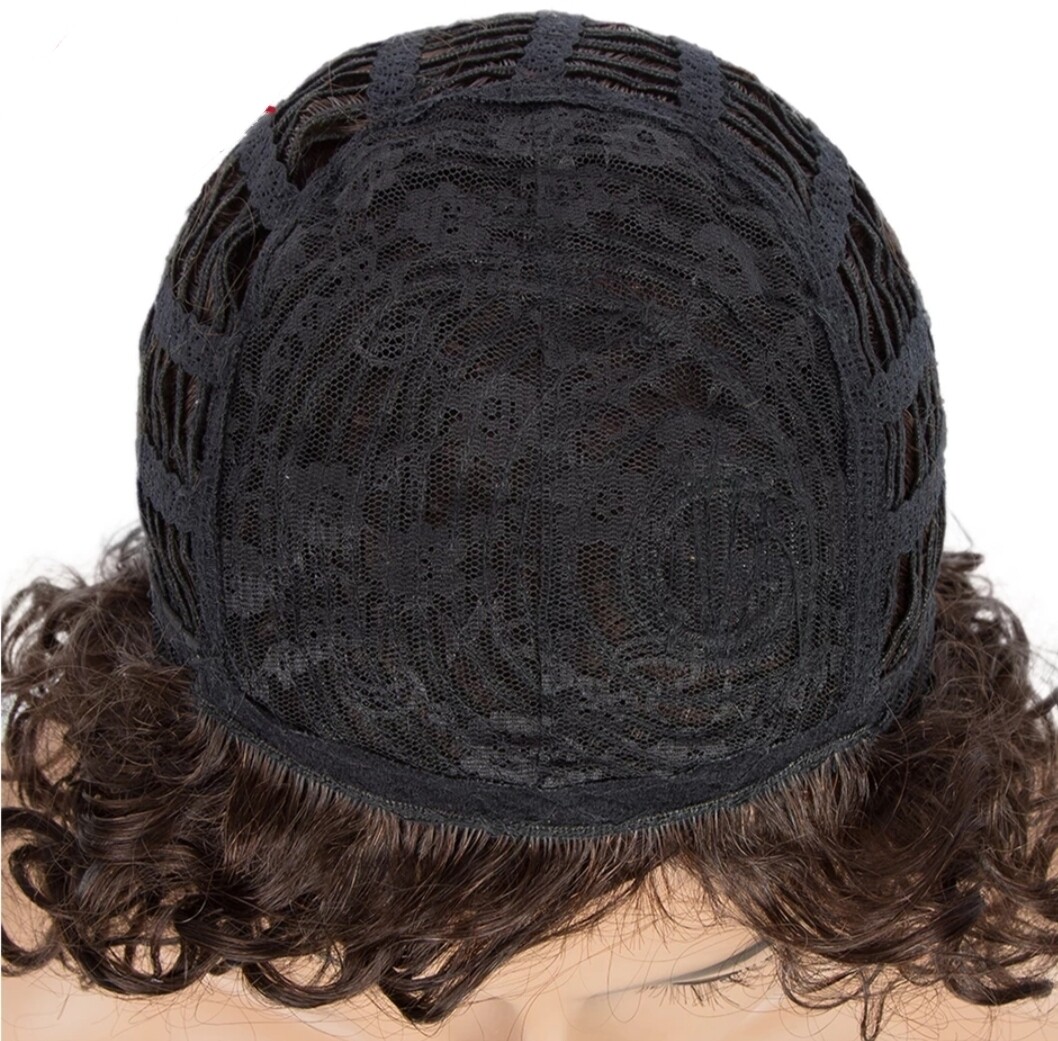 Faye Wig | Black with Burgundy Highlights Human Hair