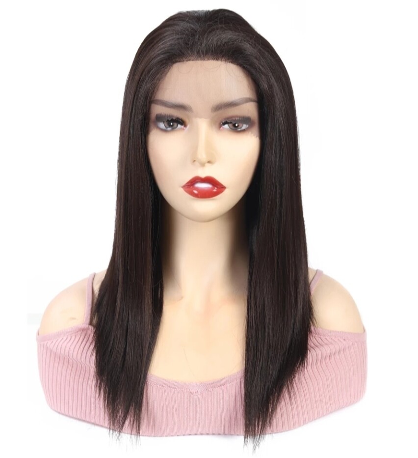 Dark Brown Silky Straight Lace Front with Free Part 