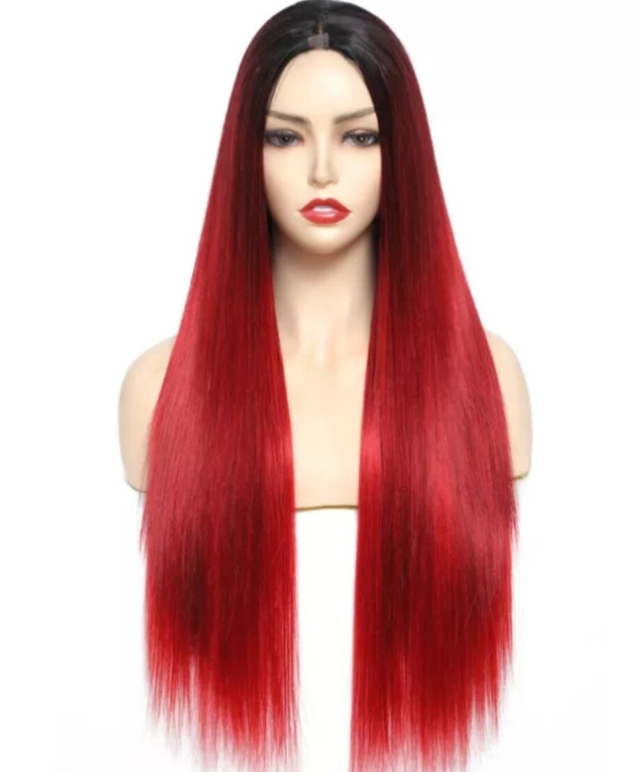 Magda Wig | Deep Magenta Ombre Lace Front 