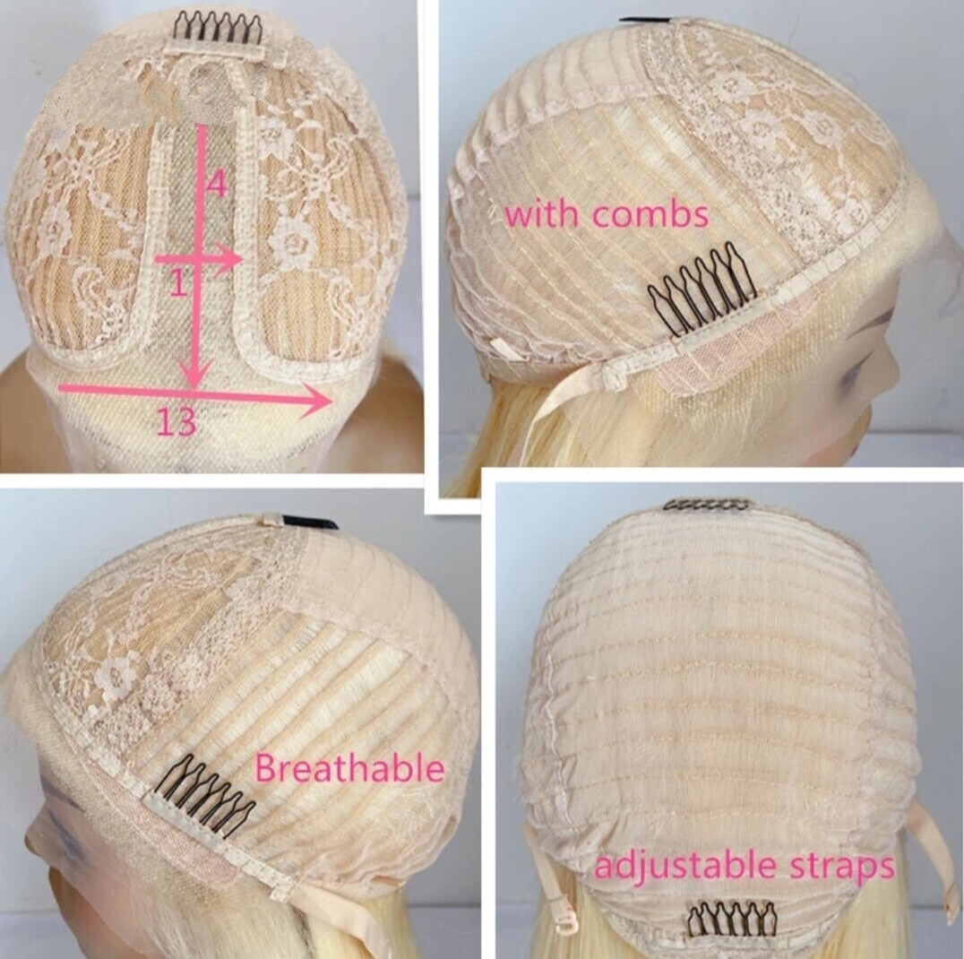 Vicky Wig | White Blonde Human Hair Lace Front 