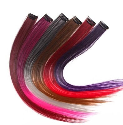 CLIP IN EXTENSION PIECES SYNTHETIC HAIR 